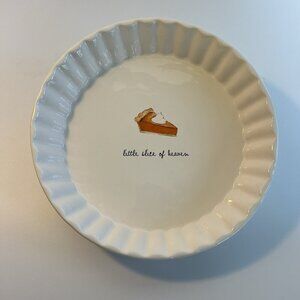 Rae Dunn Fall Collection Little Slice Of Heaven 9 " Pie Plate Dish Ceramic
